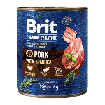 Brit Premium By Nature Dog Cans Pork With Trachea 800gr