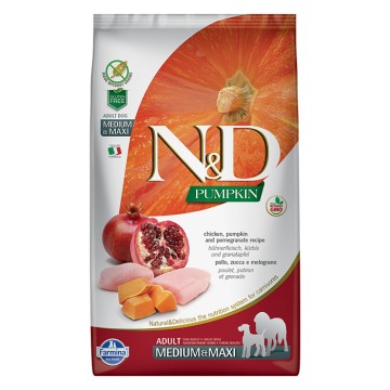 N&D Pumpkin Dog Adult Medium-Maxi με Κοτόπουλο, Κολοκύθα & Ρόδι 12kg