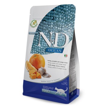 N&D Ocean Cat Adult Με Ρέγγα, Κολοκύθα & Πορτοκάλι 1.5kg