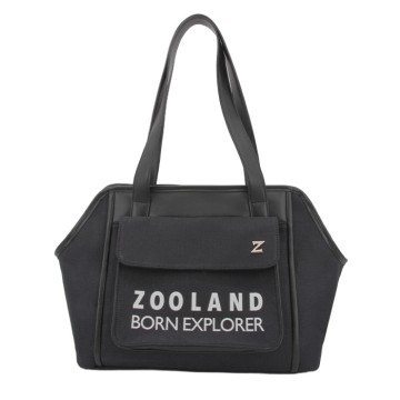 Zooland Τσάντα Μεταφοράς Canvas Μαύρη 36x18x28cm