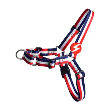 Dashi Σαμαράκι Σκύλου Stripes Red & Blue M 34-41cm