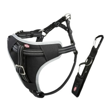 Trixie Ζώνη Ασφαλείας με Σαμαράκι Μαύρο S-M 40-55cm/17mm