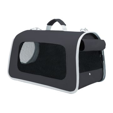 Pet Τσάντα Μεταφοράς Μαύρη S 43x24x26cm