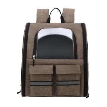 Pet Τσάντα Μεταφοράς Καφέ 36x28x41cm