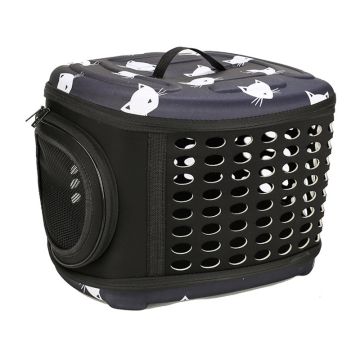Pet Τσάντα Μεταφοράς Cats Μαύρη 43x38x32cm