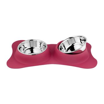 Pet Μπολ Διπλό Κόκκινο Small