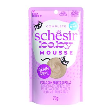 Schesir Cat Baby Pouch Κοτόπουλο & Συκώτι 70gr