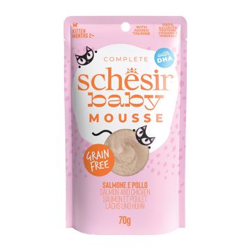 Schesir Cat Baby Pouch Κοτόπουλο & Σολομός 70gr
