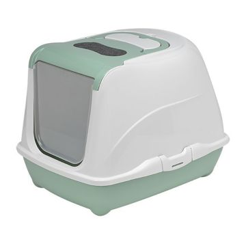 Moderna Flip Cat Κλειστή Τουαλέτα Γάτας Soft Green 50x39x37cm