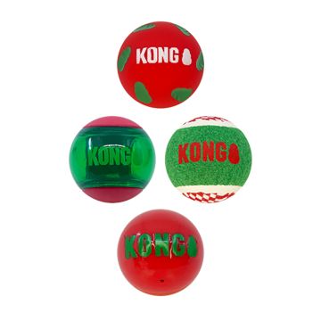 KONG Χριστουγεννιάτικο Παιχνίδι Σκύλου Occasions Balls 4τμχ 6cm