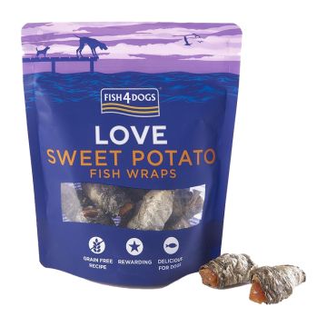 Fish4Dogs Love Sweet Potato Fish Wraps 100gr