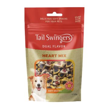 Tail Swingers Dual Flavor Μαλακές Λιχουδιές Heart Mix 125gr