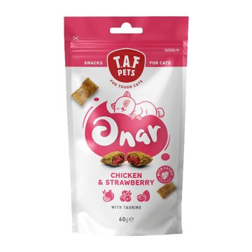 Taf Pets Onar Chicken & Strawberries 60gr Λιχουδιές Γάτας με Κοτόπουλο & Φράουλες