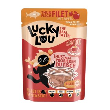 Lucky Lou ExtraFood Φιλέτο Τόνου με Μήλο σε Ζωμό 70gr
