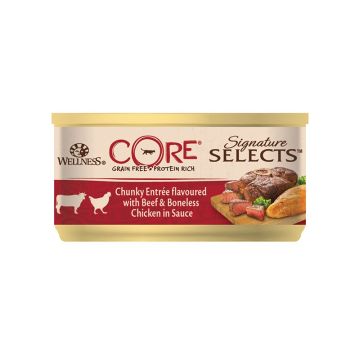 Wellness CORE Signature Select Κομματάκια Βοδινό & Κοτόπουλο 79gr