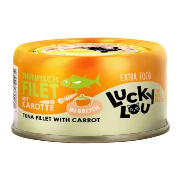 Lucky Lou ExtraFood Φιλέτο Τόνου με Καρότο σε Ζωμό 70gr