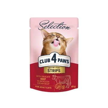 Club 4 Paws Selection Adult Strips Beef Cream 85gr