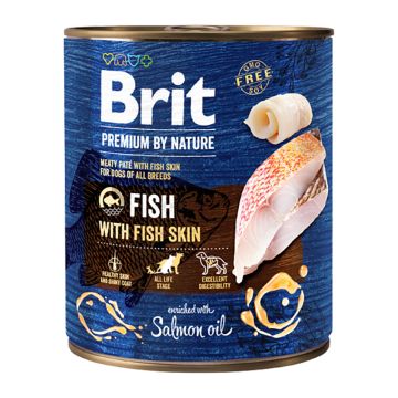 Brit Premium By Nature Dog Cans Fish With Fish Skin 800gr