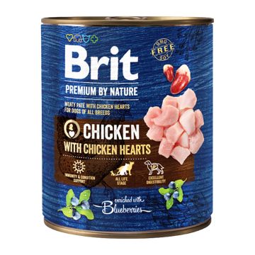 Brit Premium By Nature Dog Cans Chicken With Hearts 800gr