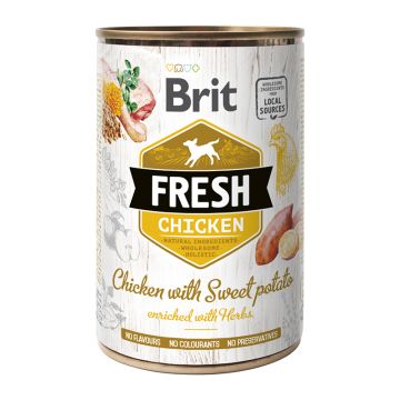 Brit Fresh Dog Can Chicken with Sweet Ρotato 400gr