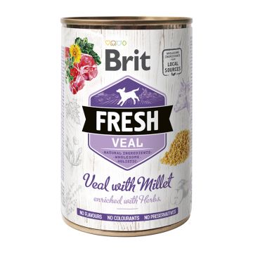 Brit Fresh Dog Can Veal with Millet 400gr