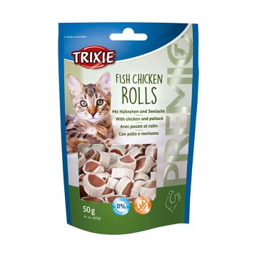 Trixie Λιχουδιές Γάτας Premio Rolls με Κοτόπουλο & Μπακαλιάρο 50gr