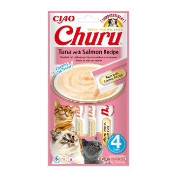 Inaba Churu Λιχουδιές Γάτας με Τόνο & Σολομό 56gr
