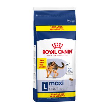 Royal Canin Maxi Adult 15Κg+3Κg Δώρο