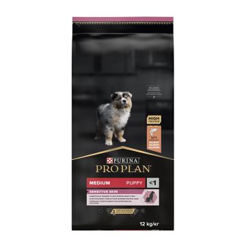 Purina Pro Plan Dog Medium Puppy Sensitive Skin Σολομός 12kg