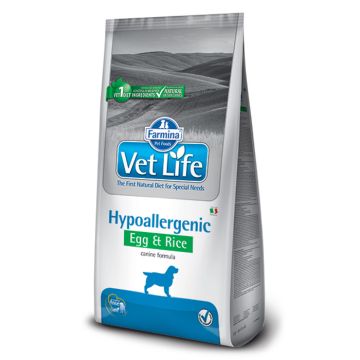 Vetilife Dog Hypoallergenic με Αυγό & Ρύζι 12kg