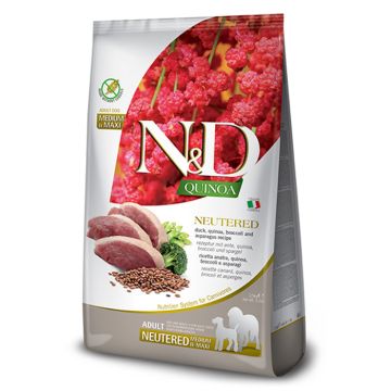 N&D Quinoa Dog Medium-Maxi Adult Neutered με Πάπια 2.5kg