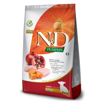 N&D Pumpkin Dog Puppy Mini Με Κοτόπουλο, Κολοκύθα & Ρόδι 800gr