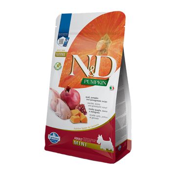 N&D Pumpkin Dog Adult Mini με Ορτύκι, Κολοκύθα & Ρόδι 2kg