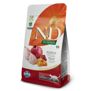 N&D Pumpkin Cat Adult με Ορτύκι, Κολοκύθα & Ρόδι 300gr