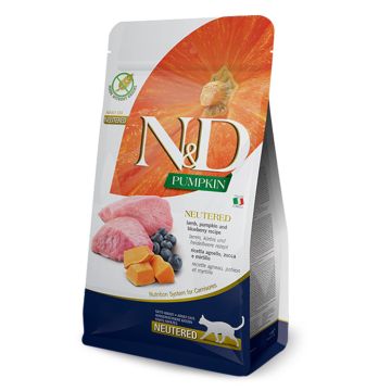 N&D Pumpkin Cat Neutered με Αρνί, Κολοκύθα & Μύρτιλο 300gr