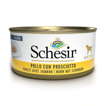 Schesir Dog Φιλετάκια Κοτόπουλου με Ζαμπόν 150gr