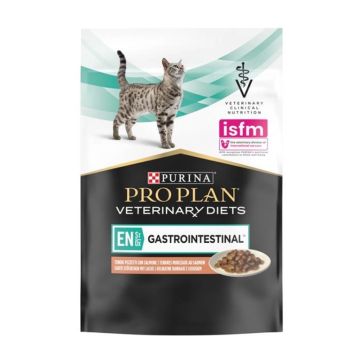Purina Pro Plan Veterinary Diets Cat EN Gastrointestinal Σολομός σε Σάλτσα 85gr