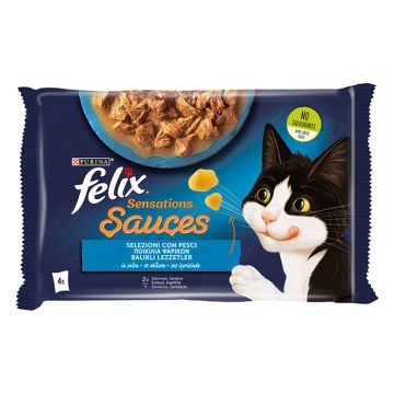 Felix Sensations Sauces με Σολομό & Σαρδέλα 4x85gr