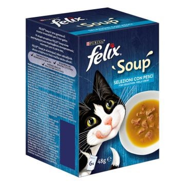 Felix Soups με Μπακαλιάρο, Τόνο & Γλώσσα 6x48gr