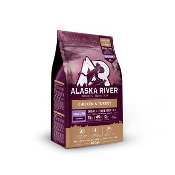 Alaska River Grain Free Cat Mature Chicken & Turkey 400gr