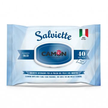Camon Υγρά Μαντηλάκια με Άρωμα Ταλκ 40τμχ