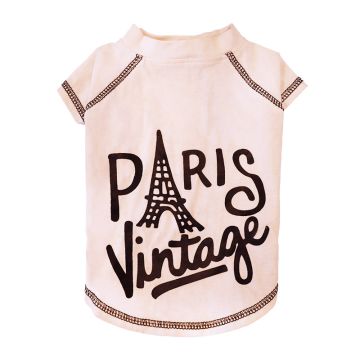 Pet Μπλούζα Σκύλου Paris Vintage White S 25cm