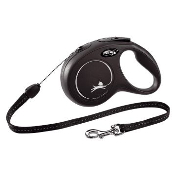 Flexi New Classic Cord Μαύρο S 8M