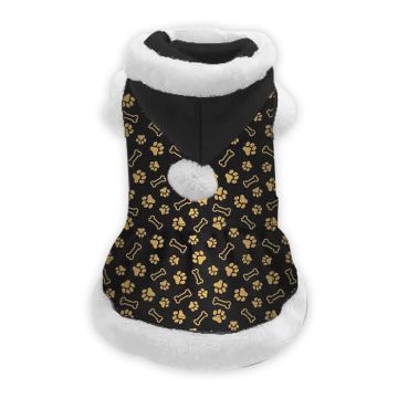 Χριστουγεννιάτικη Στολή Σκύλου Μαύρο-Χρυσό L