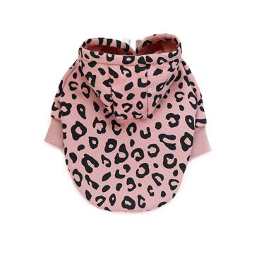 Pet Φούτερ Σκύλου Ροζ Λεοπάρ XL 35cm