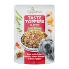 Applaws Taste Toppers Dog Βοδινό με Λαχανικά σε Ζωμό Φακελάκι 85gr