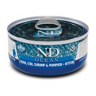 N&D Ocean Grain Free Tuna, Cod, Shrimp & Pumpkin Kitten 70gr